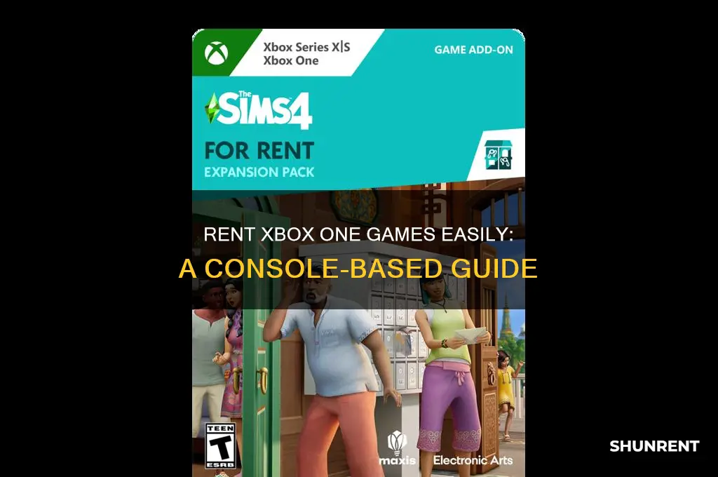 how to rent xbox one games from console