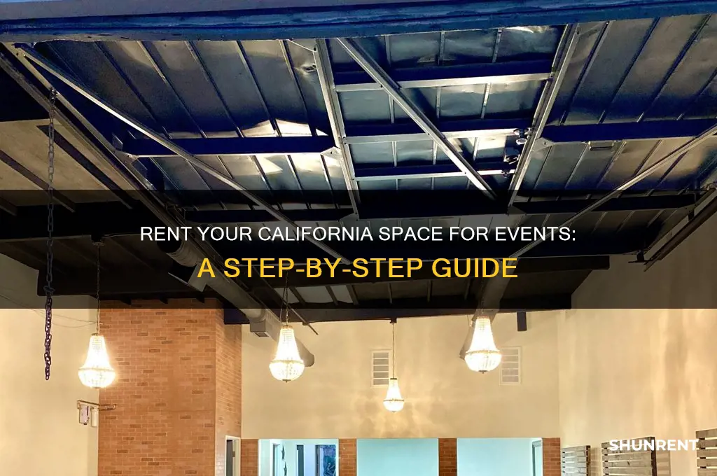 how to rent your space for events in california