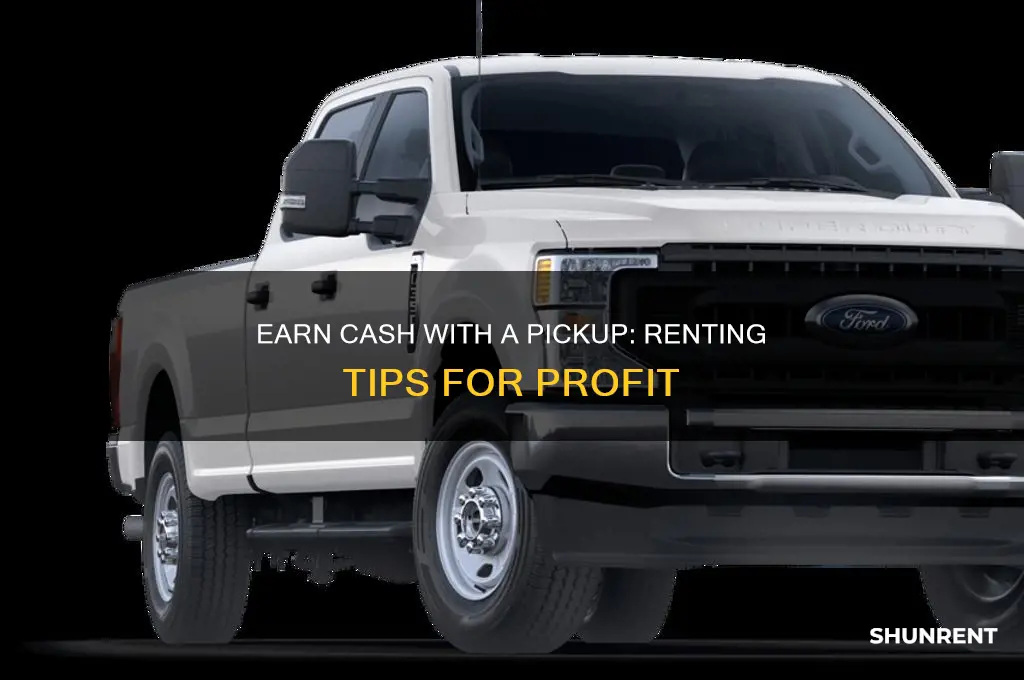 how to renta a pick up truck and make money