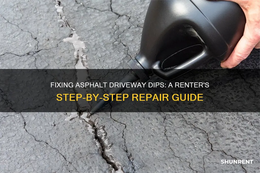 how to repair dips in asphalt driveway renter