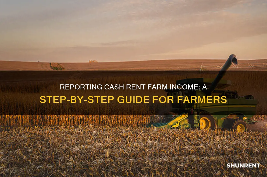 how to report cash rent farm income