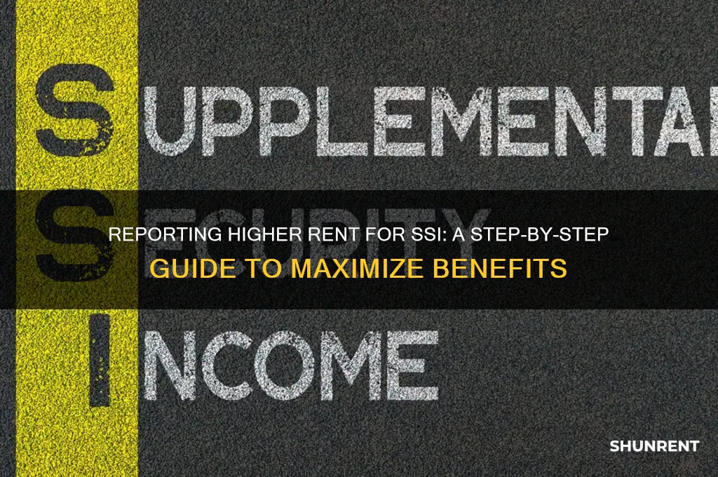 how to report higher rent for ssi