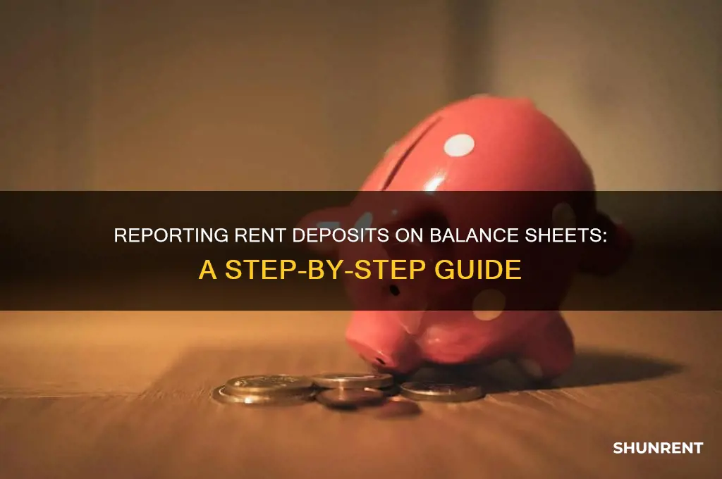 how to report rent deposits on balance sheet