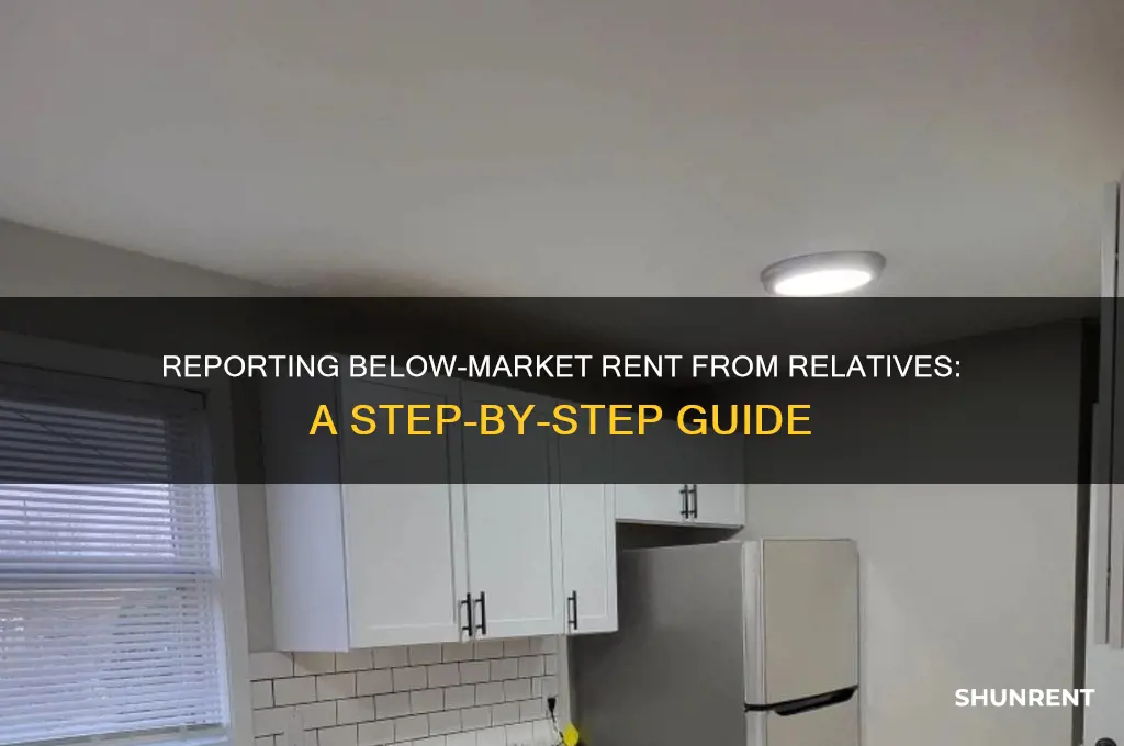 how to report rent received from relative below fair value
