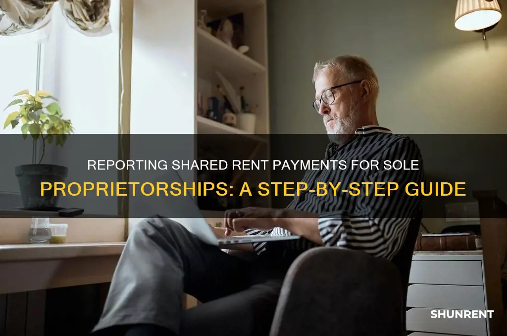 how to report sole proprietor rent payments that are shared