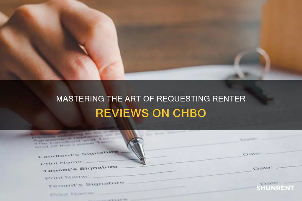 how to request a review from a renter on chbo