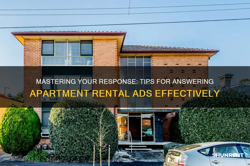 how to respone to a apt for rent