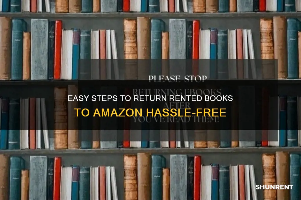 how to retuen rented books to amazon