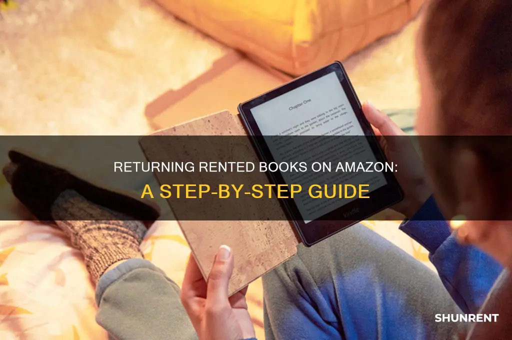 how to return a book i rent from amazon
