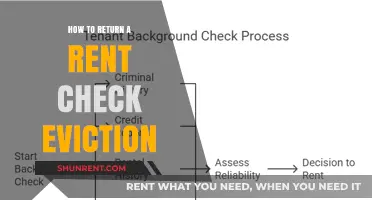 How to Handle Returning a Rent Check and Avoid Eviction