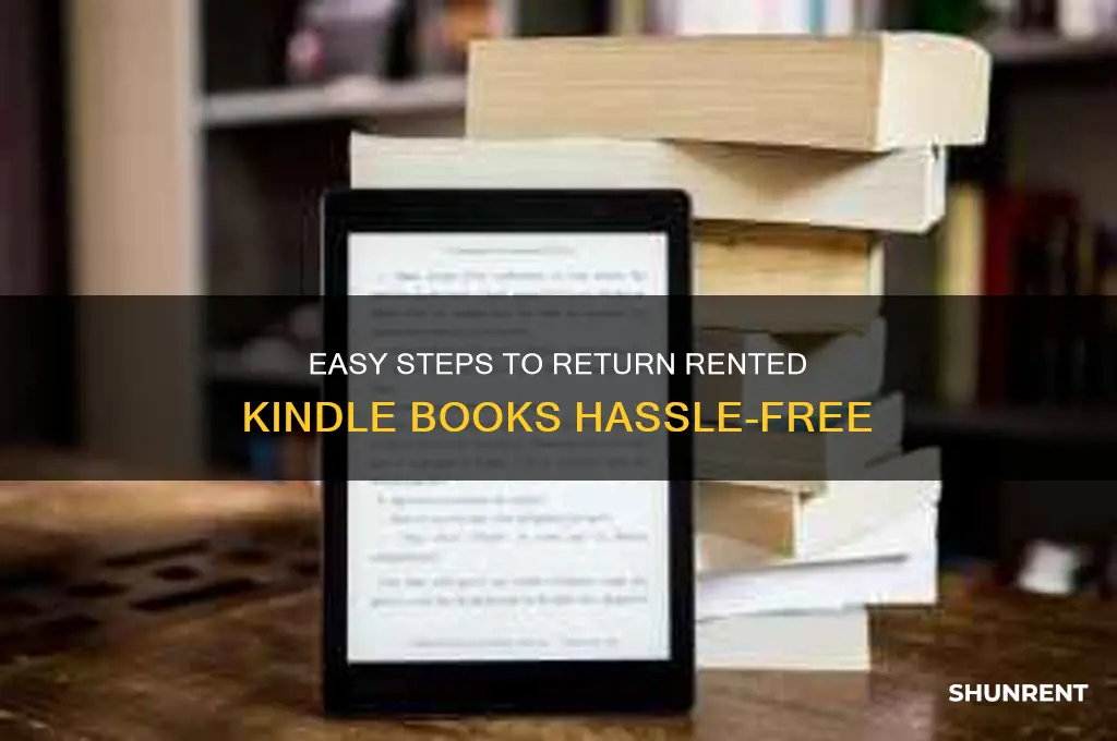 how to return a rented book from kindle