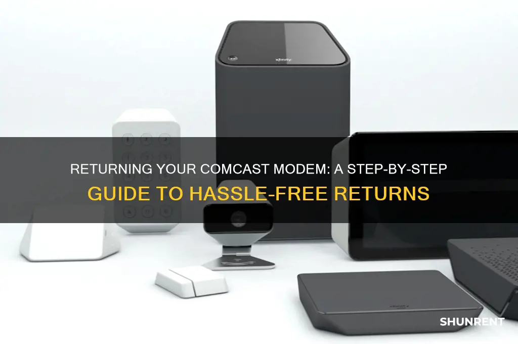 how to return a rented comcast modem