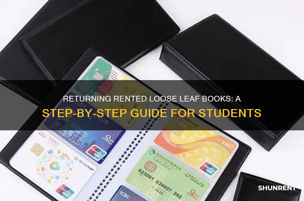 how to return a rented loose leaf book