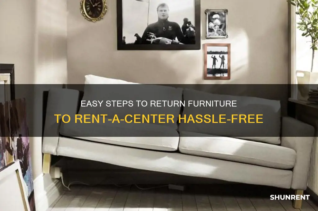 how to return furniture to rent a center