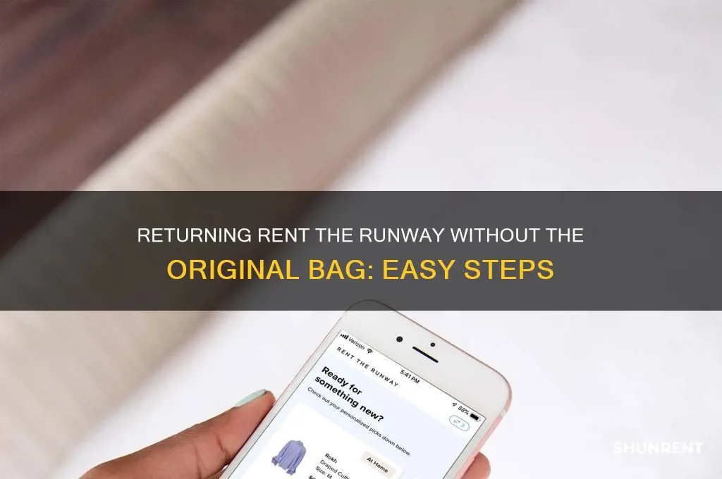how to return rent the runway without bag