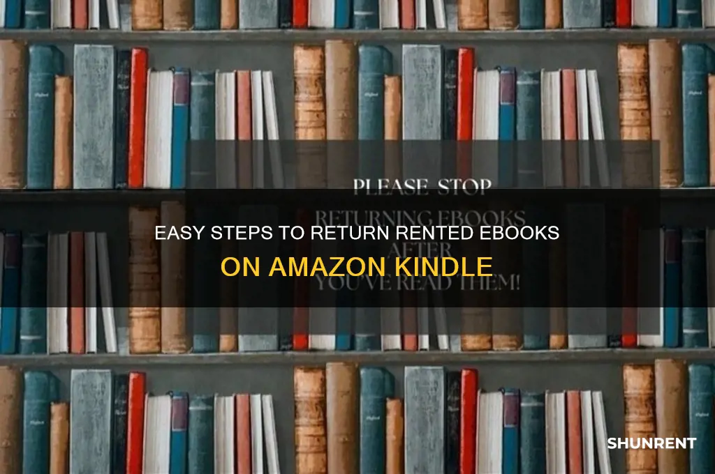 how to return rented ebooks to amazon