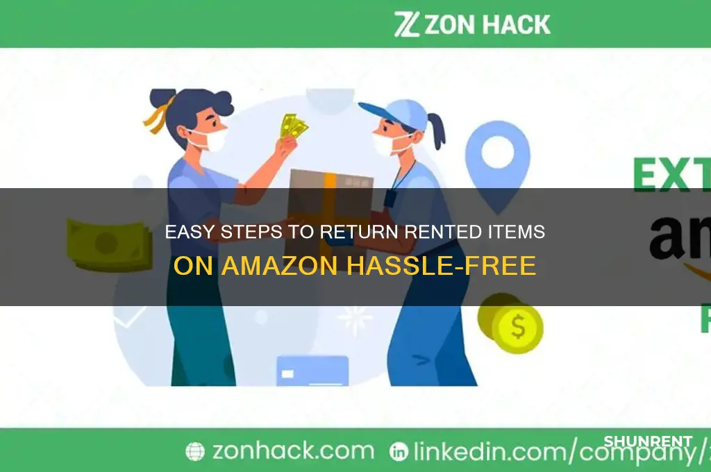 how to return rented item on amazon