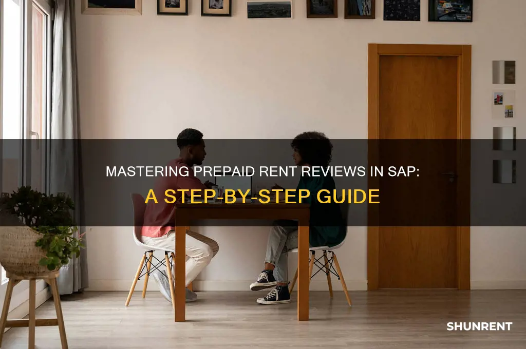 how to review prepaid rent in sap