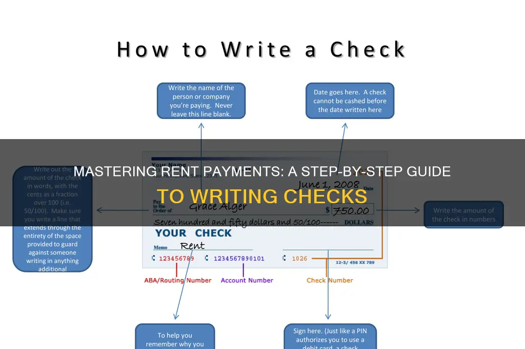how to right a check for rent
