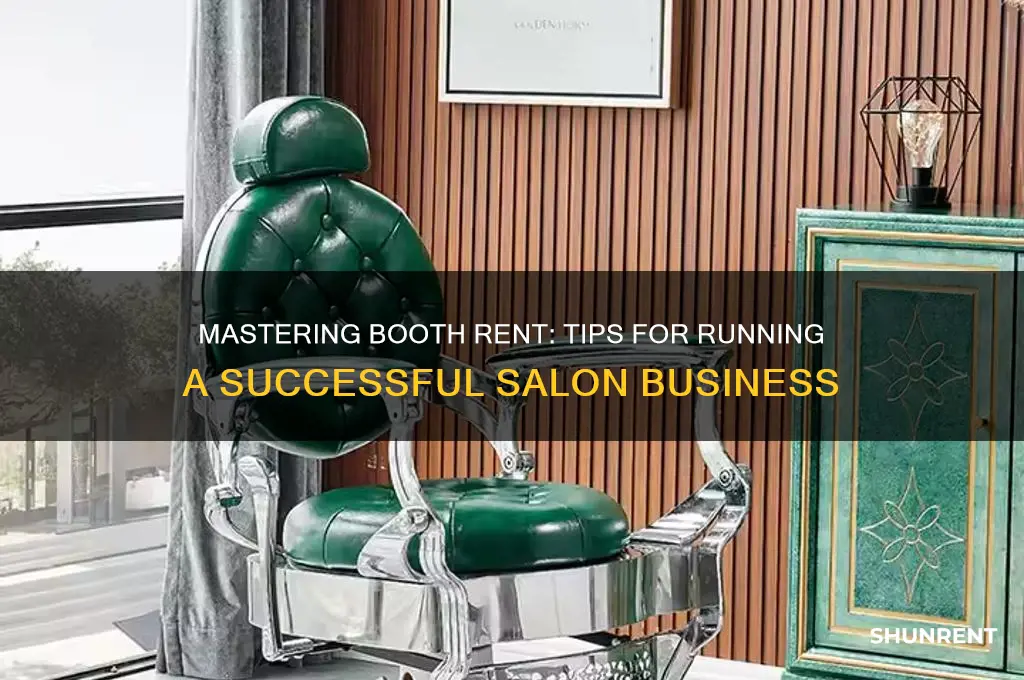 how to run a salon on booth rent
