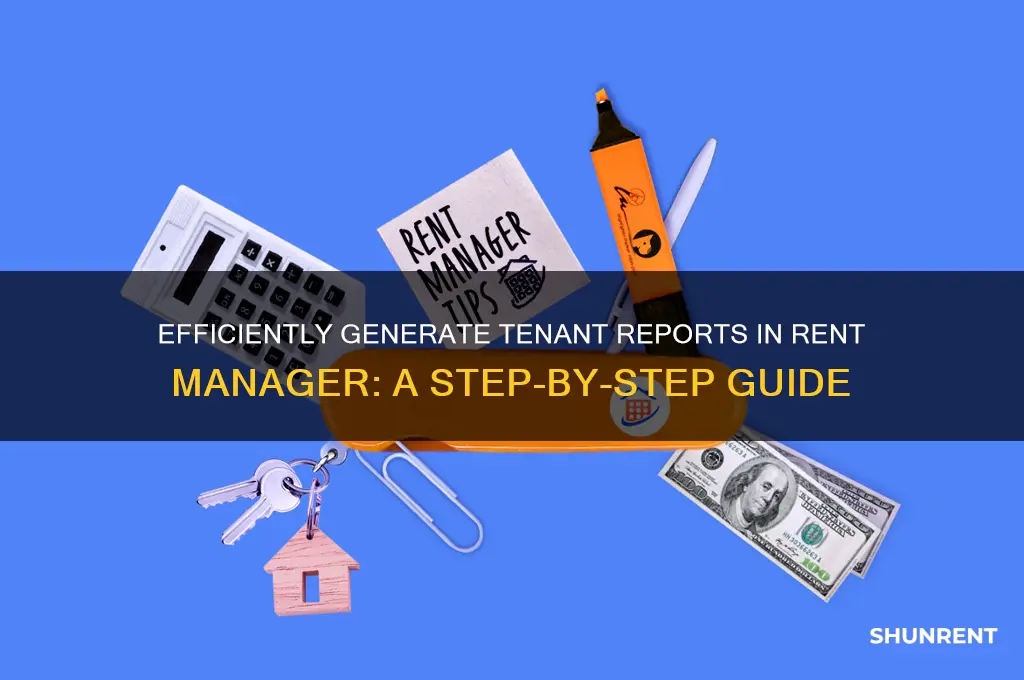 how to run tenant reports in rent manager