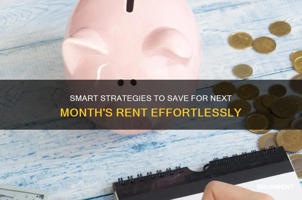 how to save for next months rent