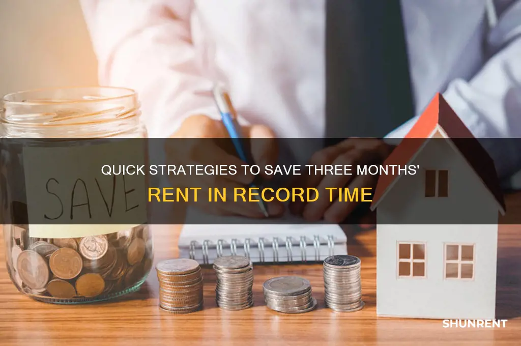 how to save three months rent fast