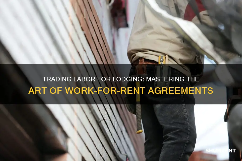 how to say worked in the leau of rent