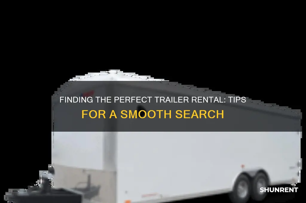 how to search for trailers to rent