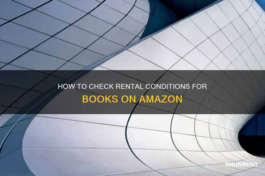 how to see condition on rent book on amazon