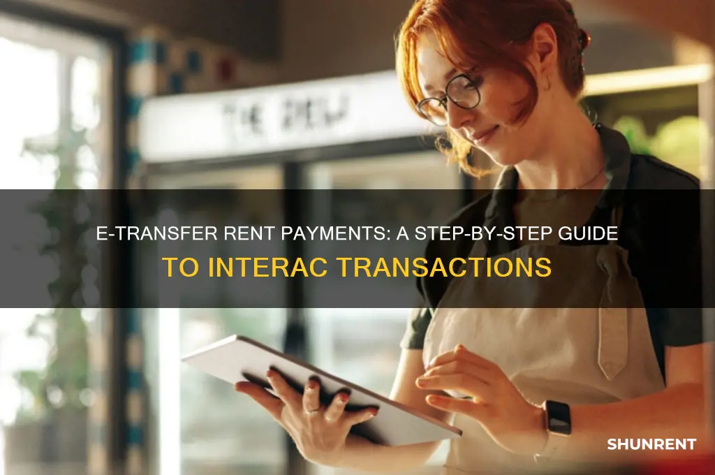 how to send rent through interac e-transfer