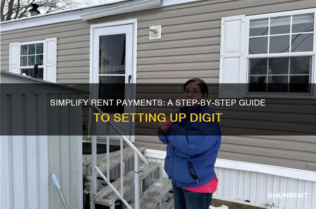 how to set digit up for rent payment