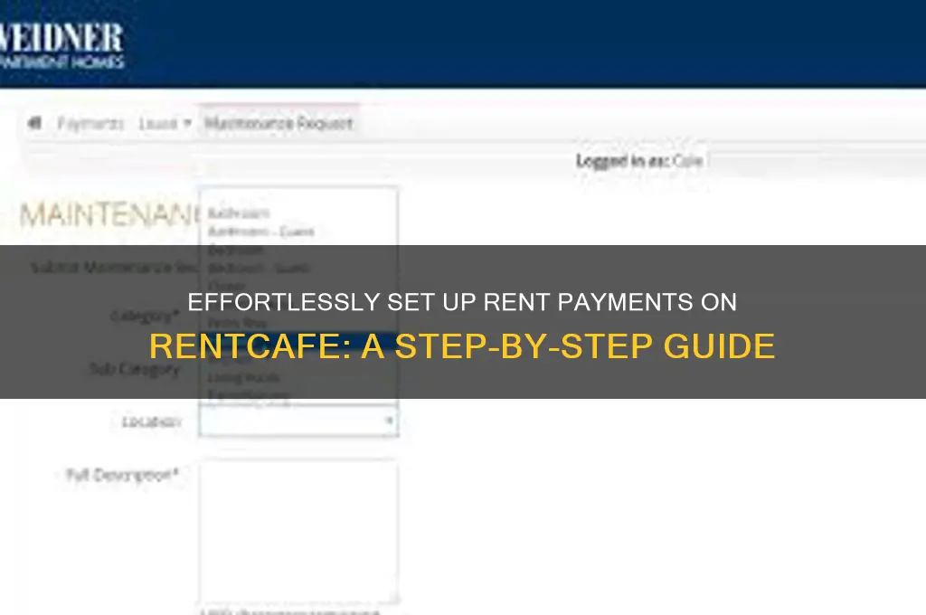 how to set uo rent payments on rent cafe