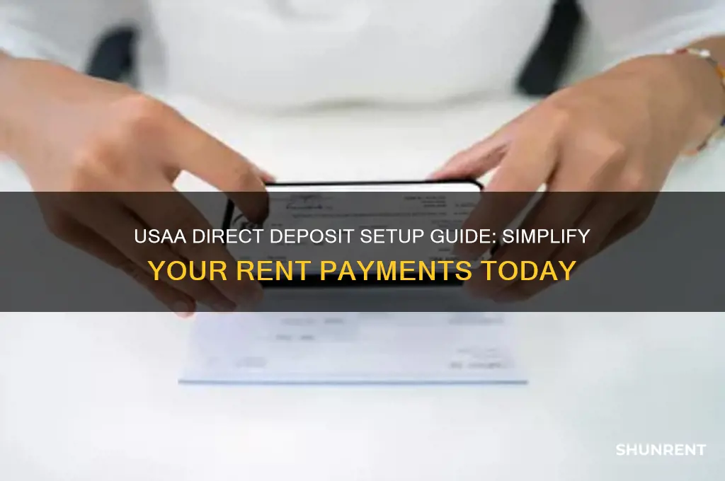how to set up direct deposit for rent usaa