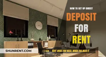 Setting Up Direct Deposit for Rent Payments