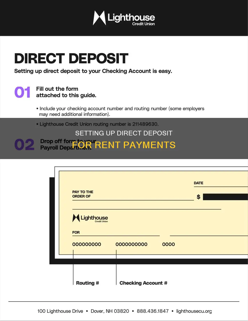 how to set up direct deposit for rent