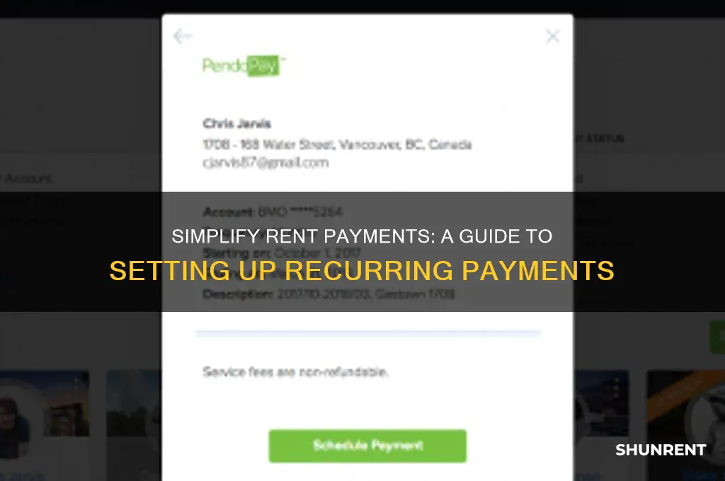 how to set up recurring payment for rent