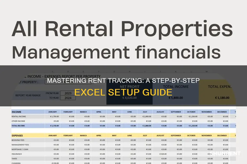 how to set up rent on excel