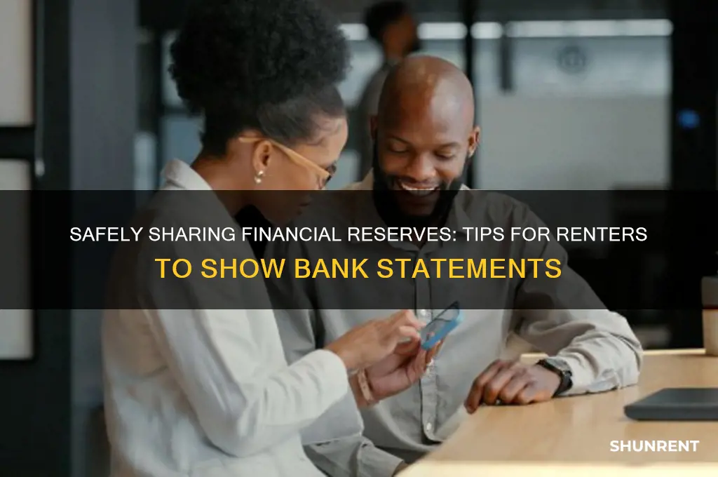 how to show financial reserves bank statement safely renter