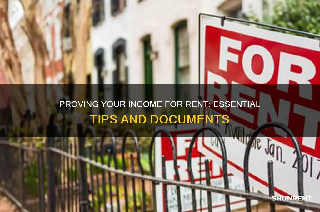 how to show proof of income for rent