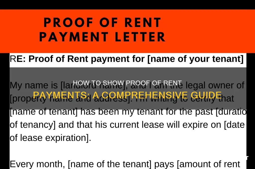 how to show proof of rent payments