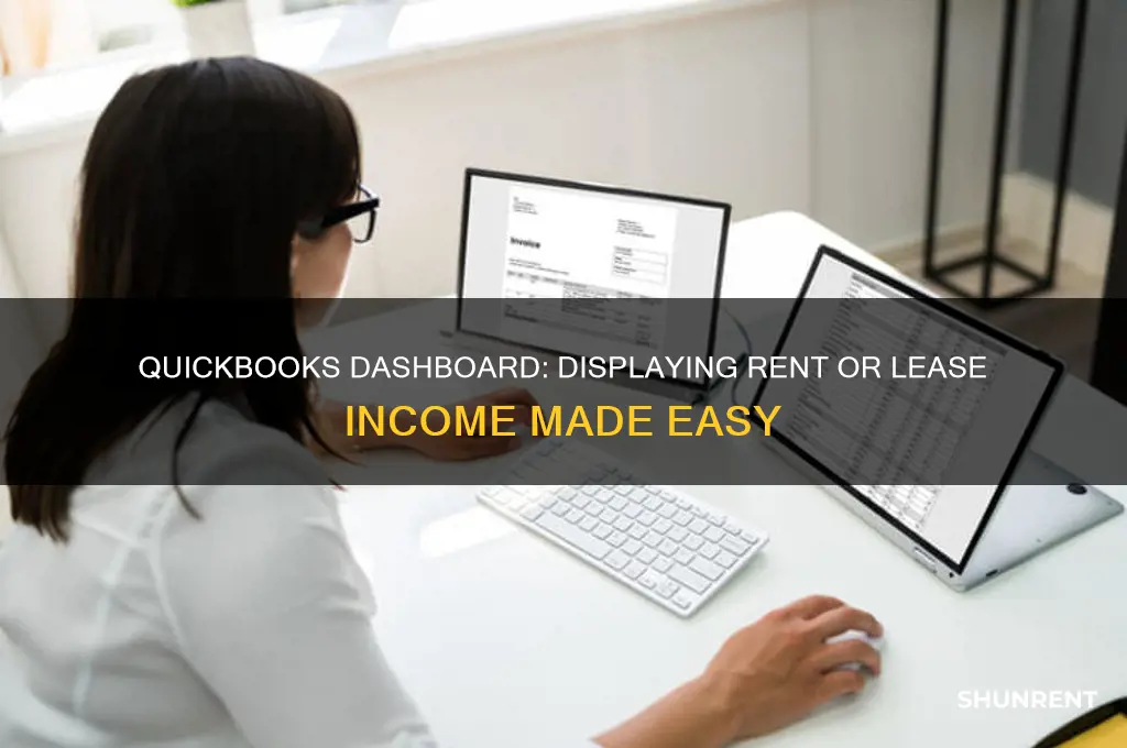 how to show rent or lease income on quickbooks dashboard