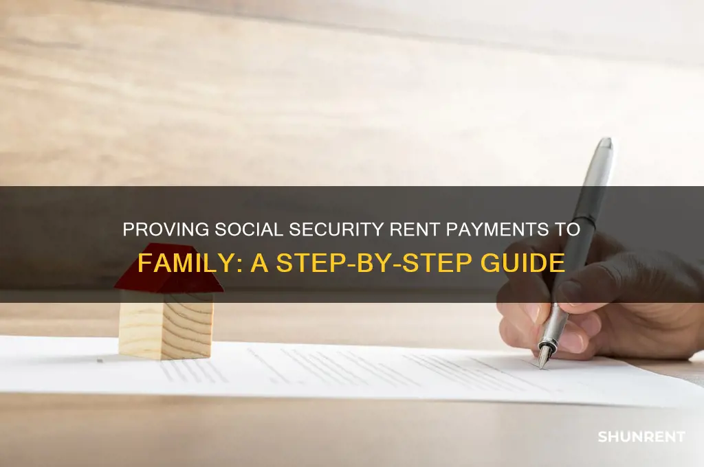 how to show social security rent payments to a relative