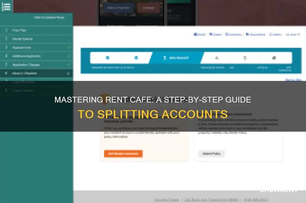 how to split accounts on rent cafe