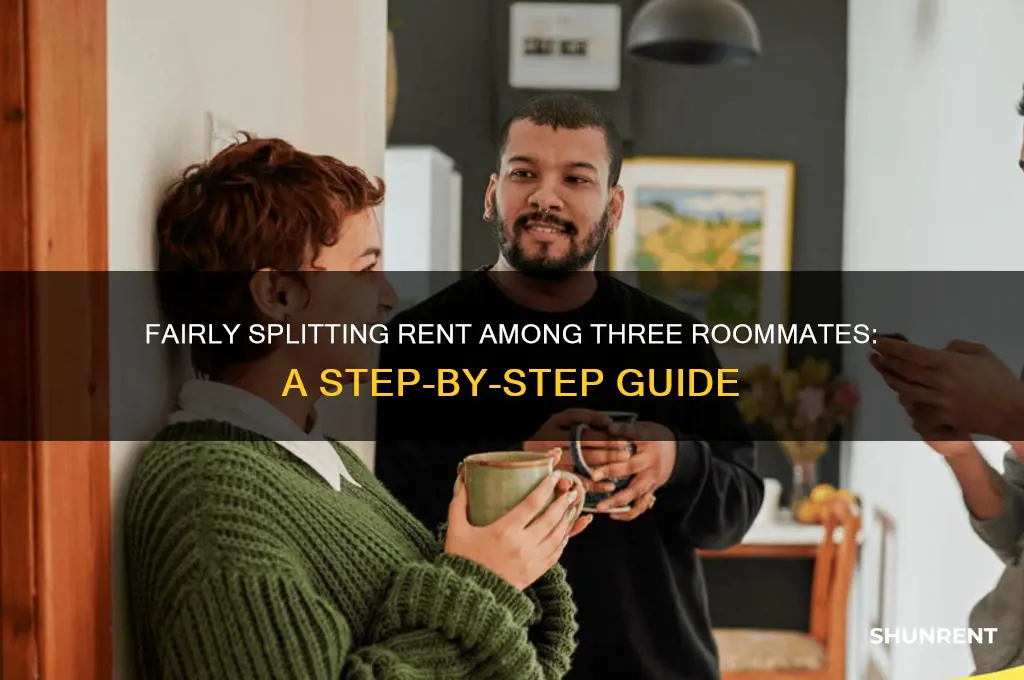 how to split rent between 3 roommates
