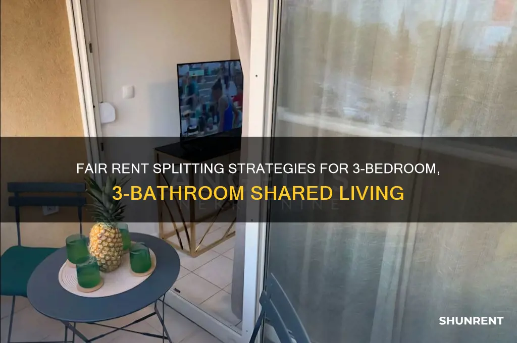how to split rent in 3 bedroom 3 bathroom