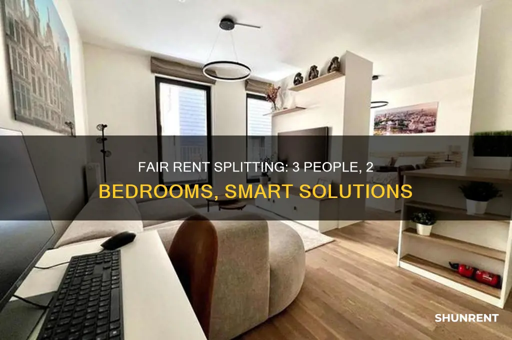 how to split rent with 3 people in two bedrooms