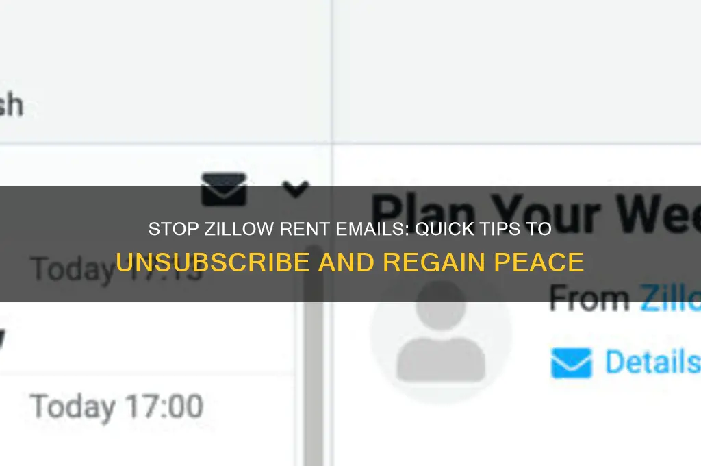 how to stop the zillow rent emails