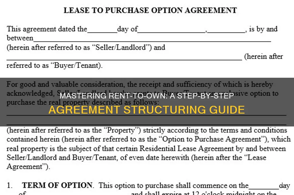 how to structure rent to own agreement