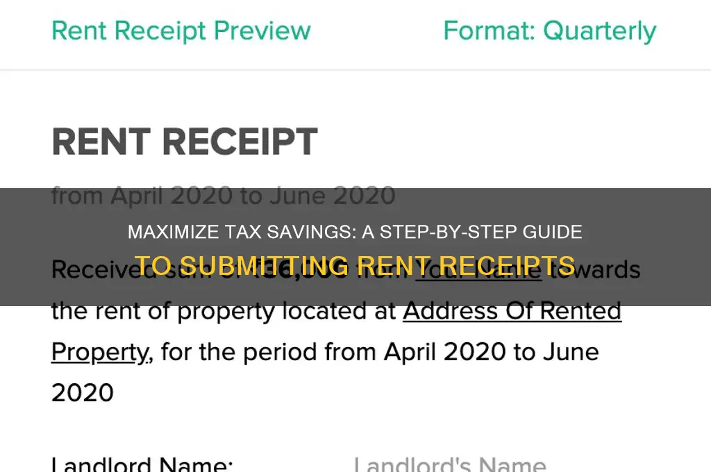 how to submit rent receipt for taxes